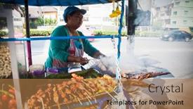  Presentation with thailand food - Theme having bangkok-thailand-january-24-unknown background and a coral colored foreground