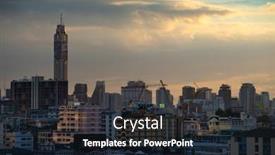  Presentation with city buildings - Amazing presentation design having bangkok-thailand-july-28-2019 backdrop and a wine colored foreground