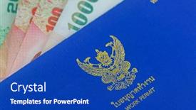  Presentation with permit - Beautiful PPT theme featuring bangkok-thailand-may-2017-closeup backdrop and a royal blue colored foreground