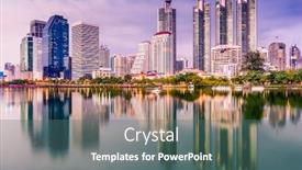  Presentation with bangkok - Amazing PPT layouts having bangkok-thailand-park-and-skyline backdrop and a ocean colored foreground