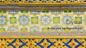  Presentation with royal - Beautiful slide deck featuring bangkok-thailand-royal-palace backdrop and a mint green colored foreground