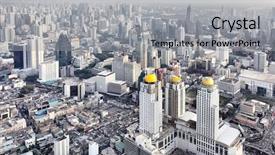  Presentation with bangkok - Presentation design enhanced with bangkok background and a light gray colored foreground