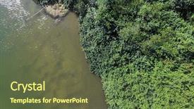  Presentation with water top view of amazon - Presentation theme having bangladesh - top view of lake background and a tawny brown colored foreground
