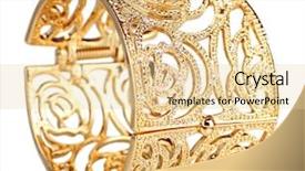  Presentation with white gold - PPT layouts enhanced with bangles - beautiful gold bracelet isolated background and a lemonade colored foreground
