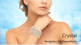  Presentation with blue lights - Beautiful slide deck featuring bangles - beauty luxury people holidays backdrop and a coral colored foreground