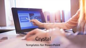  Presentation with password - Theme having bank account typing password background and a coral colored foreground