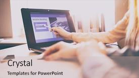  Presentation with password - Slide deck enhanced with bank account typing password background and a soft green colored foreground