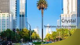  Presentation with mexico city - Presentation theme enhanced with bank america - paseo de la reforma background and a light blue colored foreground