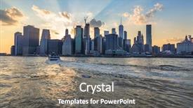  Presentation with new york - Beautiful slides featuring bank america - view of new york city backdrop and a gray colored foreground