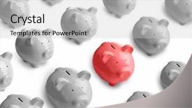  Presentation with green red bank - Audience pleasing slides consisting of bank being different from others backdrop and a light gray colored foreground