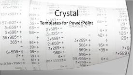  Presentation with desktop - Slides consisting of bank check - desktop calculator paper roll closeup background and a  colored foreground