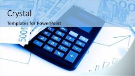  Presentation with database diagram - Slides consisting of bank cheque - banknotes of euro and diagram background and a  colored foreground