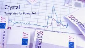  Presentation with workflow diagram - Slide deck with bank cheque - banknotes of euro and diagram background and a  colored foreground