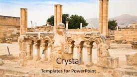  Presentation with west - Cool new presentation theme with bank city of jericho palestine backdrop and a coral colored foreground