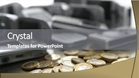  Presentation with euro - Amazing presentation theme having bank corporate - assorted mixed mobile phones backdrop and a gray colored foreground