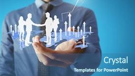  Presentation with financial crime - Cool new theme with bank corporate - businessman with financial symbols coming backdrop and a  colored foreground