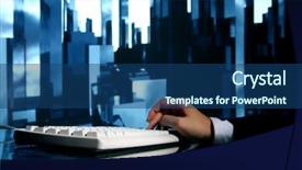  Presentation with realtor - Presentation theme consisting of bank corporate - realtor work concept background and a  colored foreground