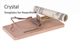  Presentation with fraud - Amazing slides having bank fraud - mousetrap with american money backdrop and a white colored foreground