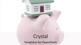  Presentation with women learning finances - Presentation theme featuring bank houses - home finances clipping path included background and a lemonade colored foreground