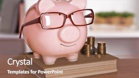  Presentation with book glasses - Amazing presentation theme having bank in glasses with book backdrop and a  colored foreground