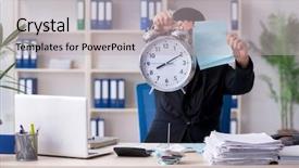  Presentation with hijab - Presentation theme enhanced with bank islam - female employee bookkeeper in hijab background and a light gray colored foreground