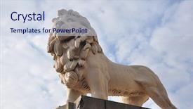  Presentation with bank - Presentation consisting of bank lion near the eye background and a sky blue colored foreground