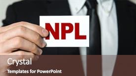  Presentation with business card - Theme having bank loan - business man holding a card background and a tawny brown colored foreground