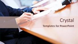  Presentation with business loan - Cool new presentation theme with bank loan - image of a business work backdrop and a lemonade colored foreground