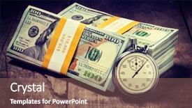  Presentation with time money - Theme featuring bank loans - time is money loan concept background and a violet colored foreground