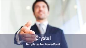  Presentation with handshake - Cool new presentation design with bank managers - close-up of a businessman offering backdrop and a ocean colored foreground