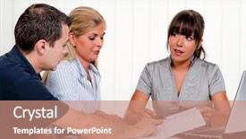  Presentation with wife - Slide deck consisting of bank managers - husband and wife background and a coral colored foreground