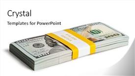  Presentation with joint venture crowdfunding money business - Colorful presentation theme enhanced with money concept - bundle of 100 backdrop and a  colored foreground