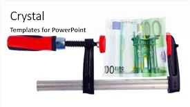  Presentation with economic - Presentation with financial or economic metaphor euro background and a white colored foreground