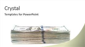  Presentation with banknotes - Beautiful slide deck featuring one hundred dollars banknotes backdrop and a white colored foreground