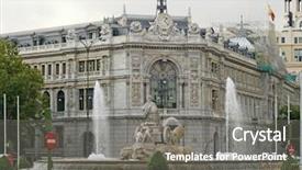  Presentation with world bank - Colorful slides enhanced with bank of spain backdrop and a gray colored foreground