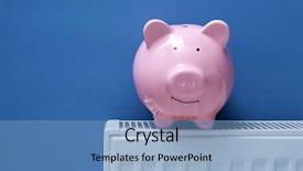  Presentation with save water concept saving - Amazing PPT theme having bank on radiator saving heat backdrop and a teal colored foreground