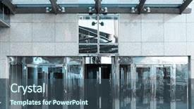  Presentation with business idea modern abstract - Cool new presentation theme with bank opening - modern business centre enter backdrop and a  colored foreground