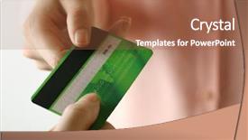  Presentation with holding hands - Beautiful PPT theme featuring bank operational budget - hands holding green credit card backdrop and a red colored foreground