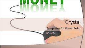  Presentation with money - Colorful slide deck enhanced with bank service - hand with computer mouse backdrop and a lemonade colored foreground