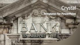  Presentation with bank building - Audience pleasing presentation theme consisting of bank sign on run-down backdrop and a  colored foreground