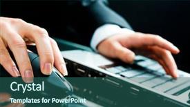  Presentation with black babies hands and feet in black human hands - PPT layouts consisting of bank technology - image of human hands working background and a ocean colored foreground