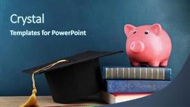  Presentation with stock bank accounting and book - Theme enhanced with bank with books and grad background and a ocean colored foreground