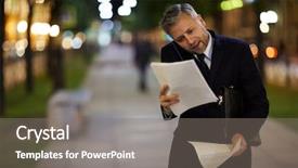  Presentation with busy work - Amazing PPT layouts having bankers - very busy banker talking backdrop and a gray colored foreground