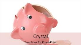  Presentation with banking - Amazing slides having banking - broken piggy bank isolated backdrop and a coral colored foreground