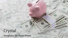  Presentation with investment money - Amazing slide deck having banking - business finance investment saving backdrop and a light gray colored foreground