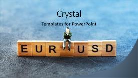  Presentation with investment - Colorful slide set enhanced with virtual banking - business investment concept picture backdrop and a light blue colored foreground