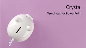  Presentation with banking - Slide deck featuring banking - cute piggy bank on color background and a soft green colored foreground