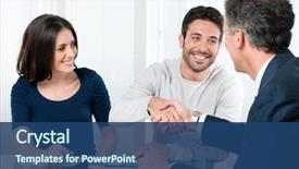  Presentation with personal - Slides with banking - happy couple seal a deal background and a ocean colored foreground