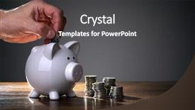  Presentation with banking - Presentation theme with banking - inserting a coin background and a dark gray colored foreground