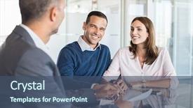  Presentation with financial report - PPT layouts consisting of banking - mature financial advisor showing report background and a ocean colored foreground